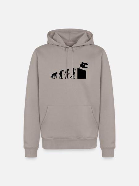 Evolution Parkour - Männer Premium Bio Hoodie - Taupe