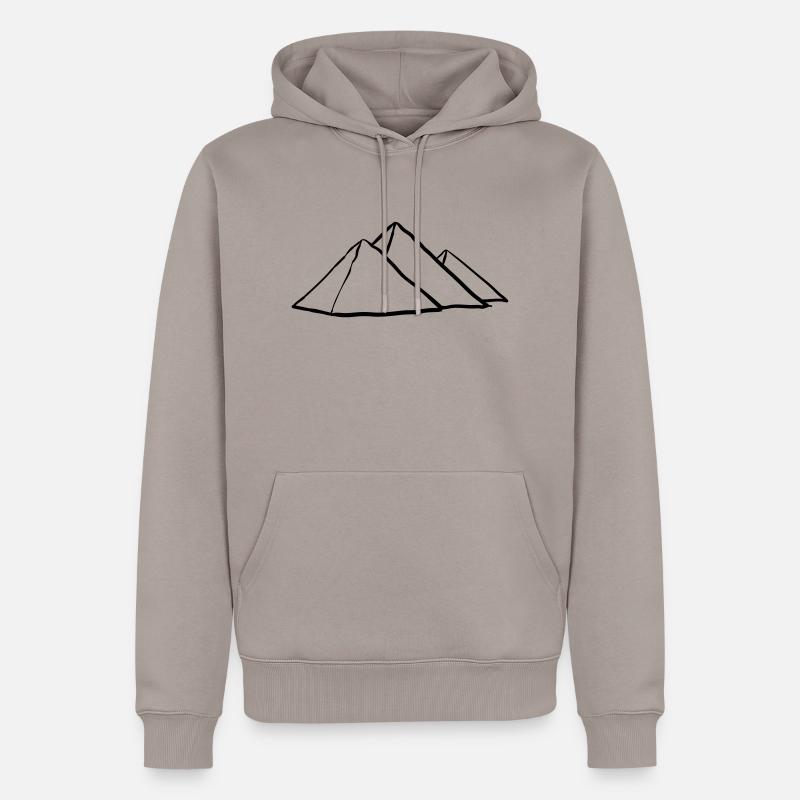 Pyramiden von Gizeh - Männer Premium Bio Hoodie - Taupe