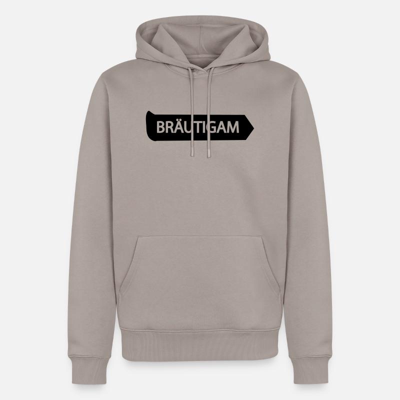braeutigam_5 - Sweat à capuche Premium bio Homme - taupe