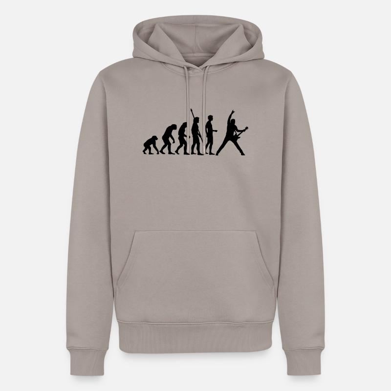 evolution_guitar_112013_a_1c - Sweat à capuche Premium bio Homme - taupe