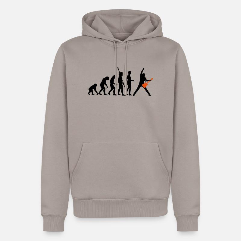evolution_guitar_112013_a_2c - Sweat à capuche Premium bio Homme - taupe