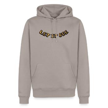 Let It Bee Imker Logo - Männer Premium Bio Hoodie - Taupe - Vorne - Nico (187cm)
