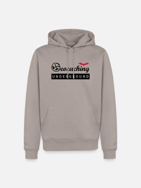Geocaching Underground 2farbig transparent - Männer Premium Bio Hoodie - Taupe