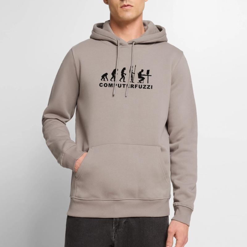 evolution_computerfuzzi Men’s Premium Organic Hoodie