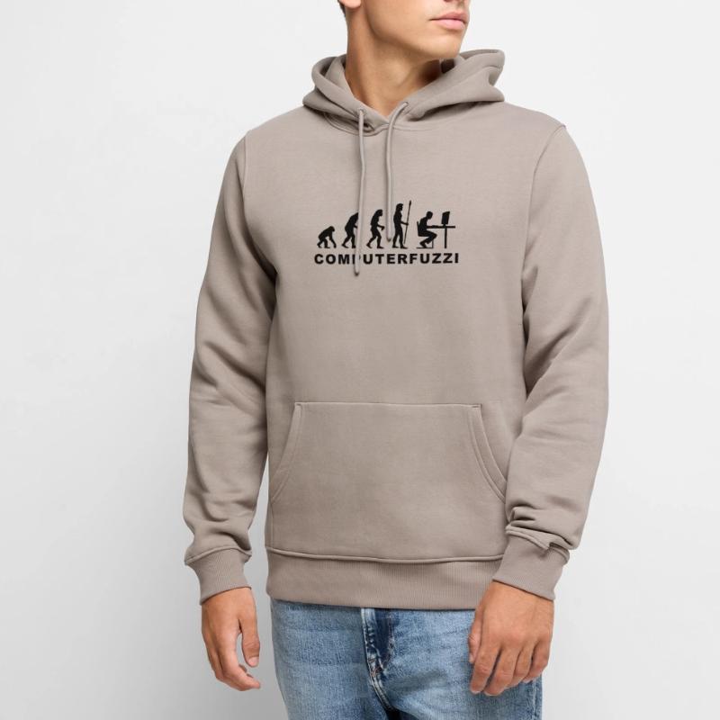 evolution_computerfuzzi Men’s Premium Organic Hoodie