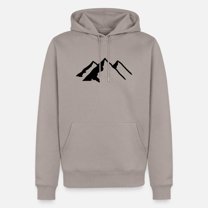 Berge - Männer Premium Bio Hoodie - Taupe