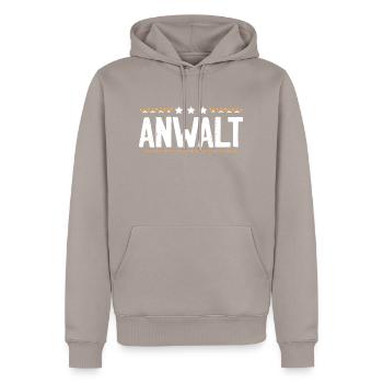 Anwalt Beruf - Männer Premium Bio Hoodie - Taupe - Vorne - Nico (187cm)
