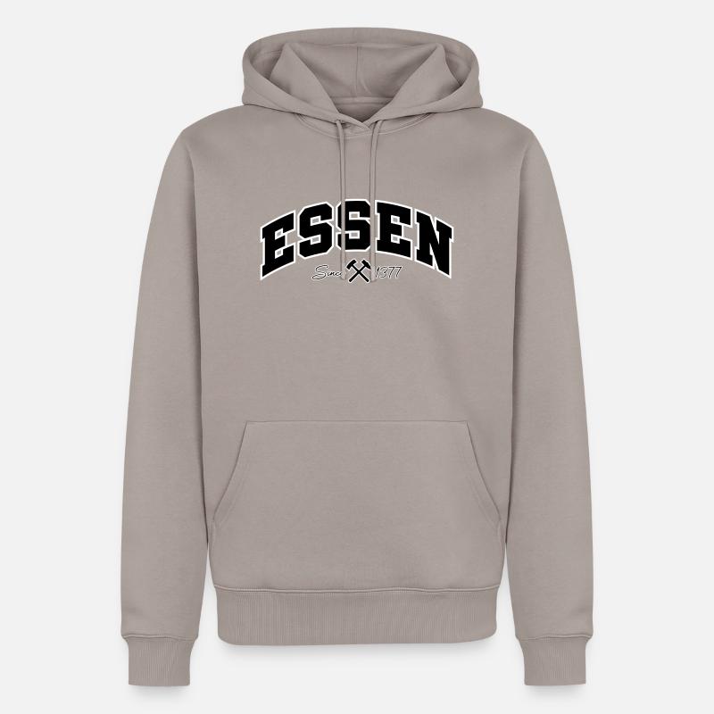 ESSEN - Männer Premium Bio Hoodie - Taupe