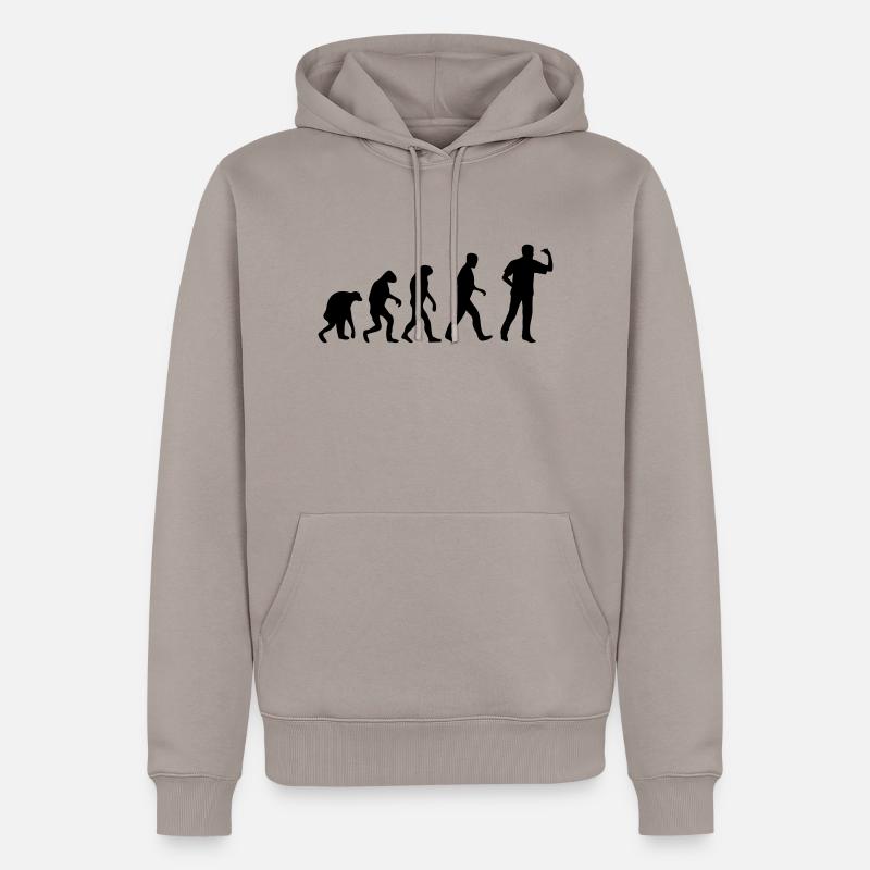 dart evolution - Sweat à capuche Premium bio Homme - taupe