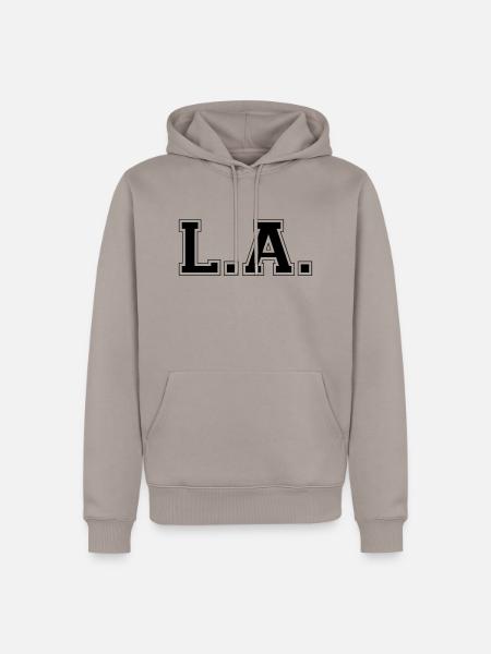 LA - Los Angeles - Männer Premium Bio Hoodie - Taupe