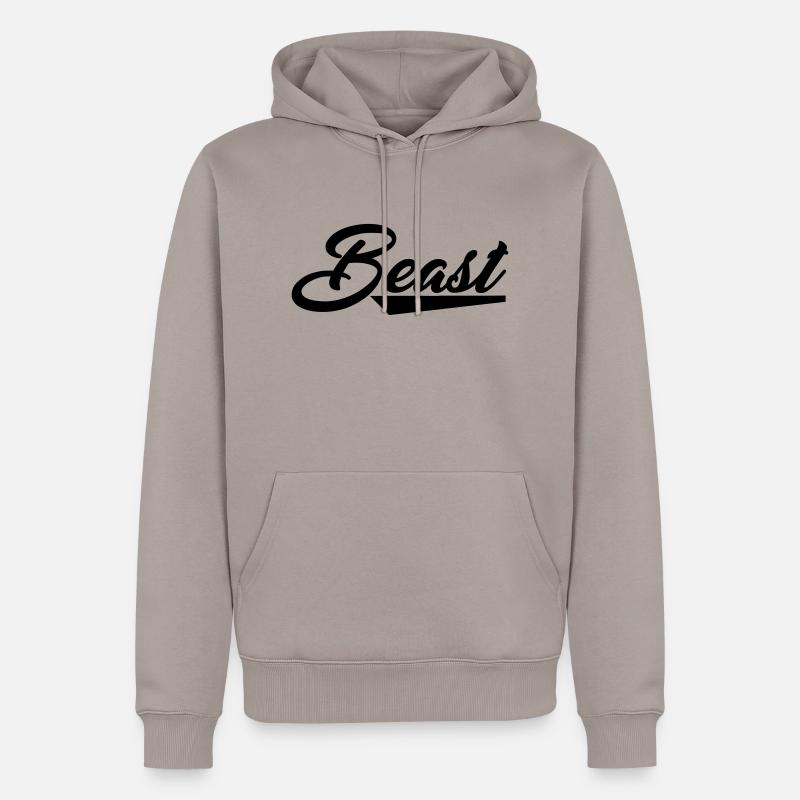 beast - Männer Premium Bio Hoodie - Taupe