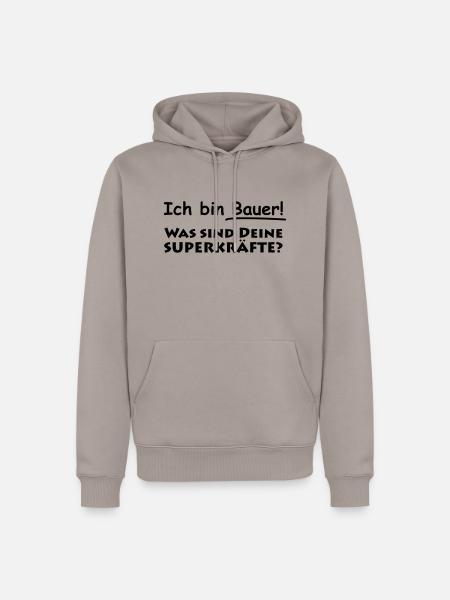 ich bin bauer - Männer Premium Bio Hoodie - Taupe