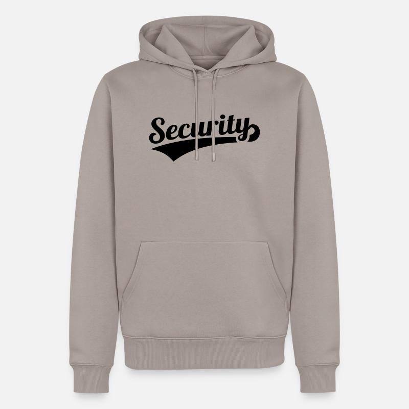 Security - Männer Premium Bio Hoodie - Taupe