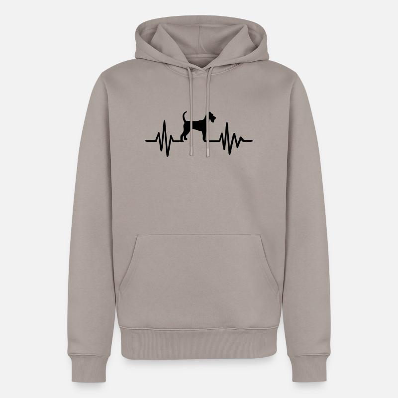 Irish Terrier - Sweat à capuche Premium bio Homme - taupe