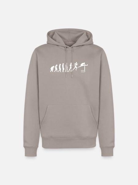 Hurdles Athletics Hurdler Evolution - Men’s Premium Organic Hoodie - taupe
