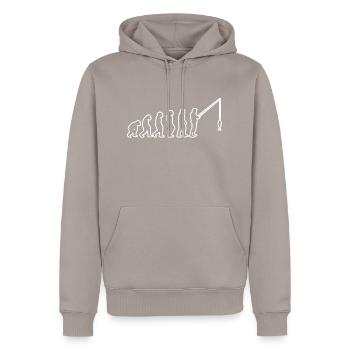 Pêche Hameçons Pêche Pêche Pêche Pêche - Sweat à capuche Premium bio Homme - taupe - Devant - Nico (187cm)