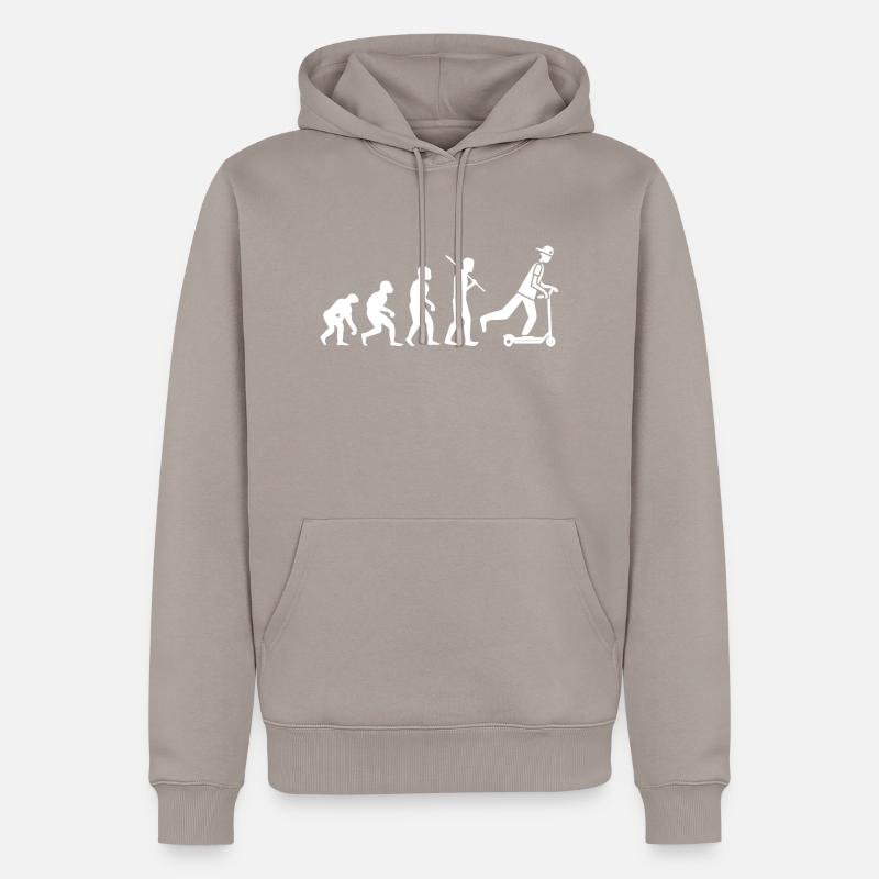 E-Scooter E-Roller Scooter - Männer Premium Bio Hoodie - Taupe