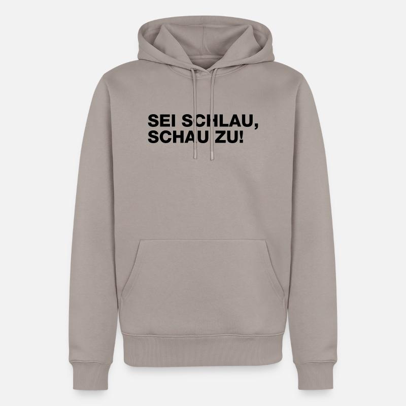 Soyez malin, pour montrer - Sweat à capuche Premium bio Homme - taupe