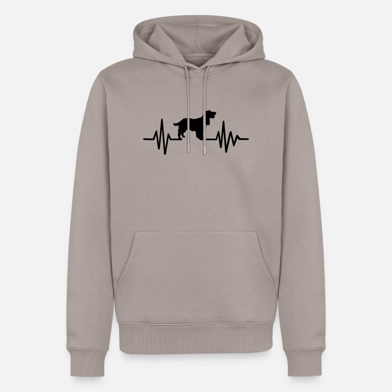 Cocker Spaniel - Sweat à capuche Premium bio Homme - taupe