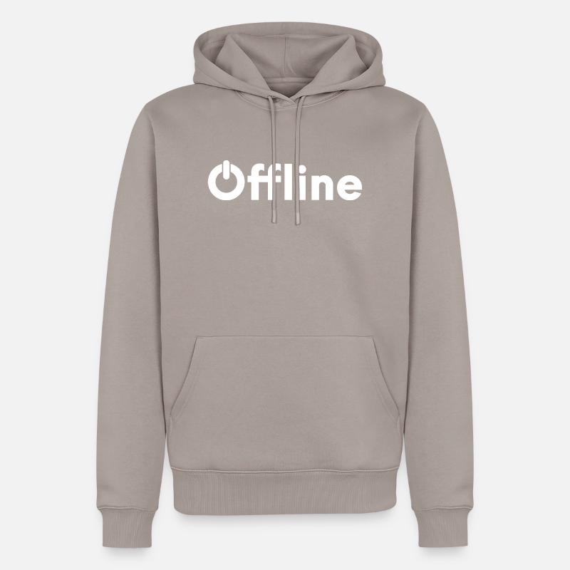 Offline - Männer Premium Bio Hoodie - Taupe