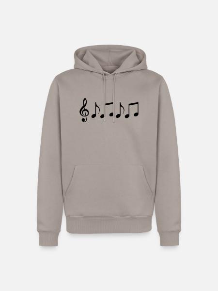 noten - Männer Premium Bio Hoodie - Taupe