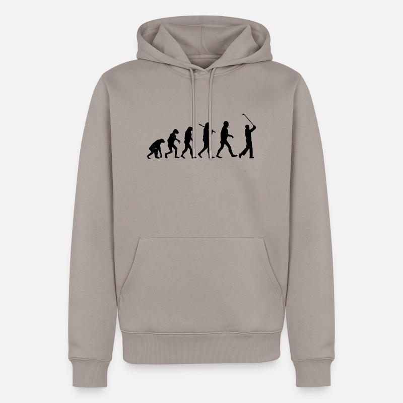 evolution golf - Sweat à capuche Premium bio Homme - taupe