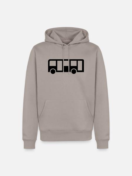 Bus - Männer Premium Bio Hoodie - Taupe