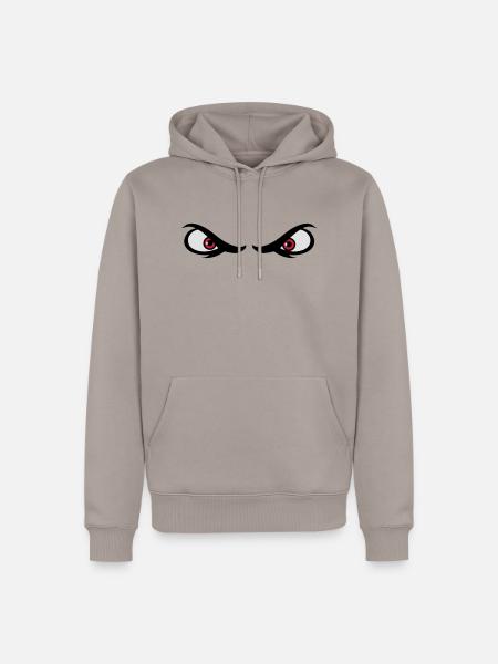 Augen gefährlich - Männer Premium Bio Hoodie - Taupe