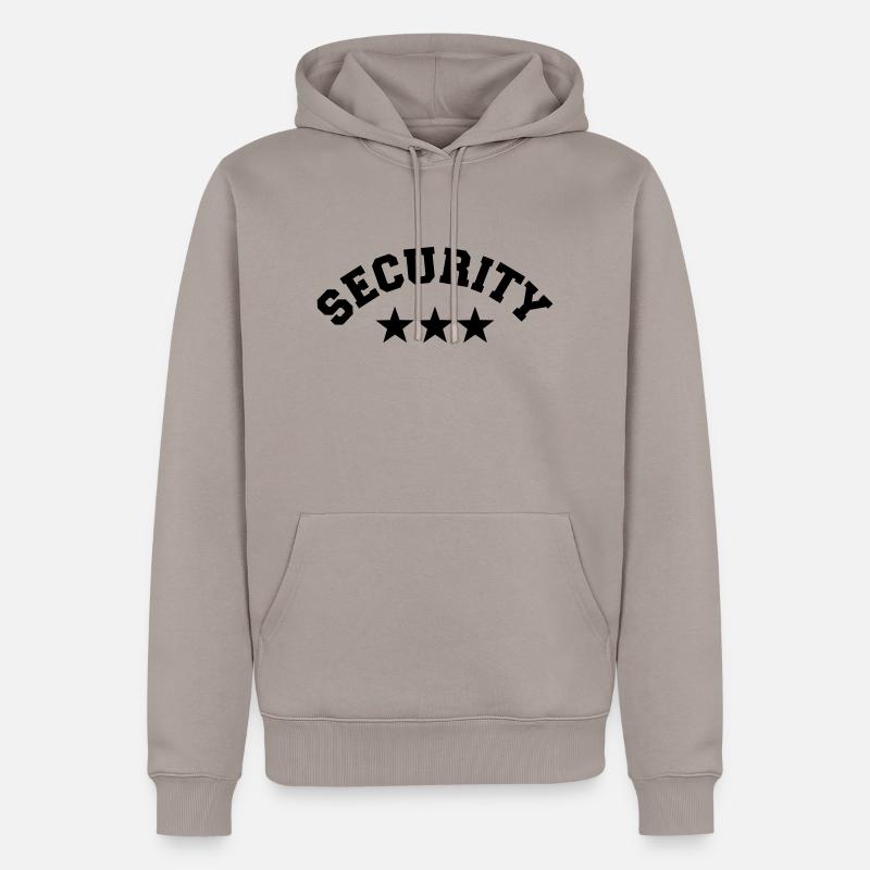 Security - Männer Premium Bio Hoodie - Taupe