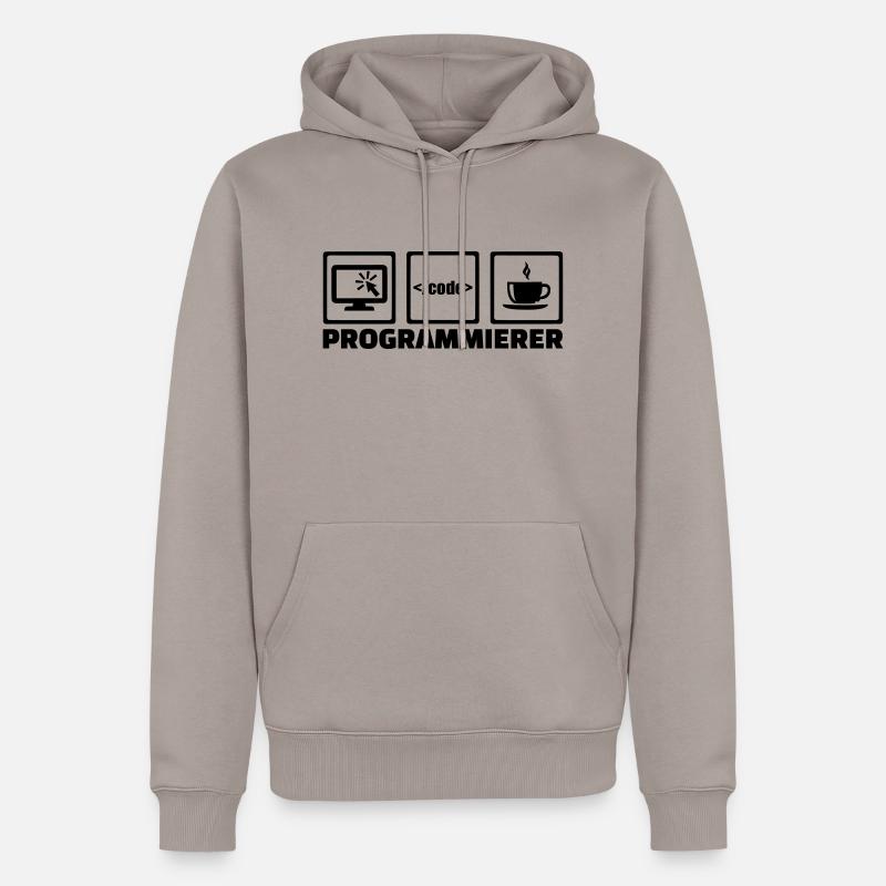 Programmierer - Männer Premium Bio Hoodie - Taupe