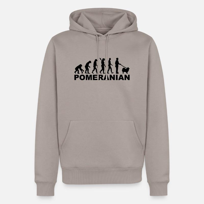 Spitz - Männer Premium Bio Hoodie - Taupe