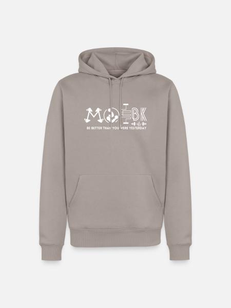 better thanyouwereyesterday - Männer Premium Bio Hoodie - Taupe
