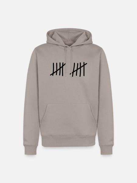 tage_zaehlen_10 - Männer Premium Bio Hoodie - Taupe