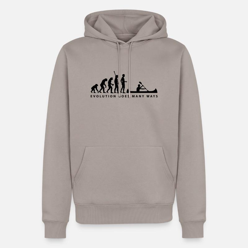 evolution_ruderer_b_1c - Sweat à capuche Premium bio Homme - taupe