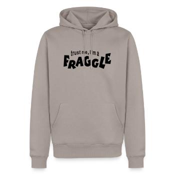 Fraggle - Sweat à capuche Premium bio Homme - taupe - Devant - Nico (187cm)