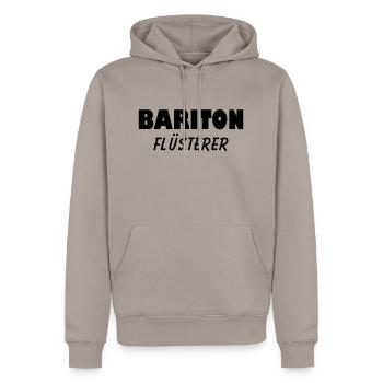 bariton flüsterer - Männer Premium Bio Hoodie - Taupe - Vorne - Nico (187cm)