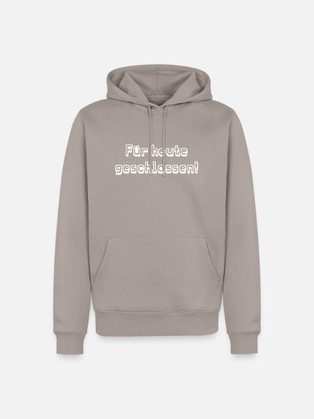 Geschlossen - Männer Premium Bio Hoodie - Taupe