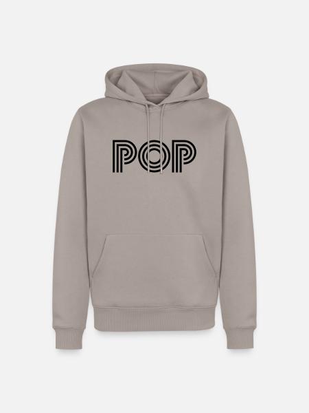 pop - Men’s Premium Organic Hoodie - taupe