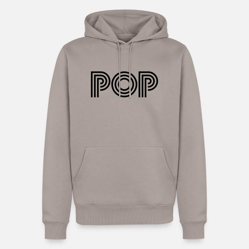 pop - Sweat à capuche Premium bio Homme - taupe