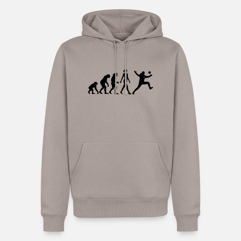 Evolution Handball Torhueterin - Männer Premium Bio Hoodie - Taupe