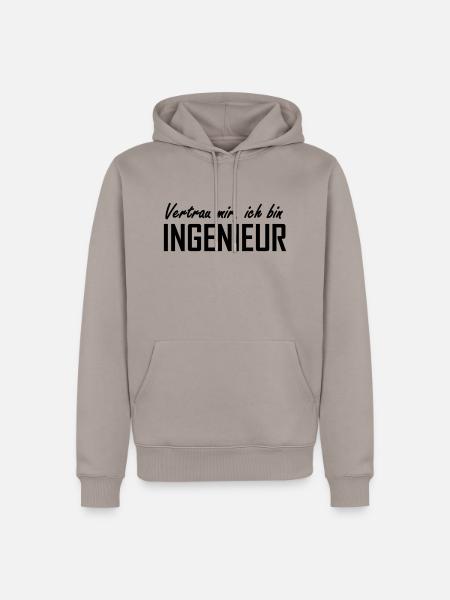 Ingenieur - Männer Premium Bio Hoodie - Taupe