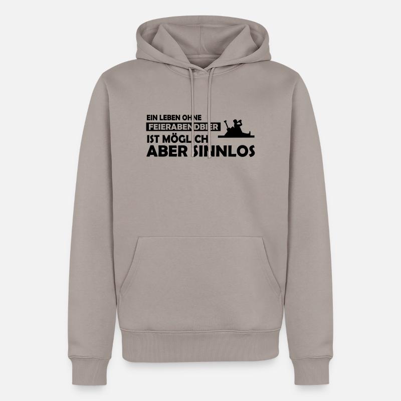ein leben ohne feierabendbier - Männer Premium Bio Hoodie - Taupe