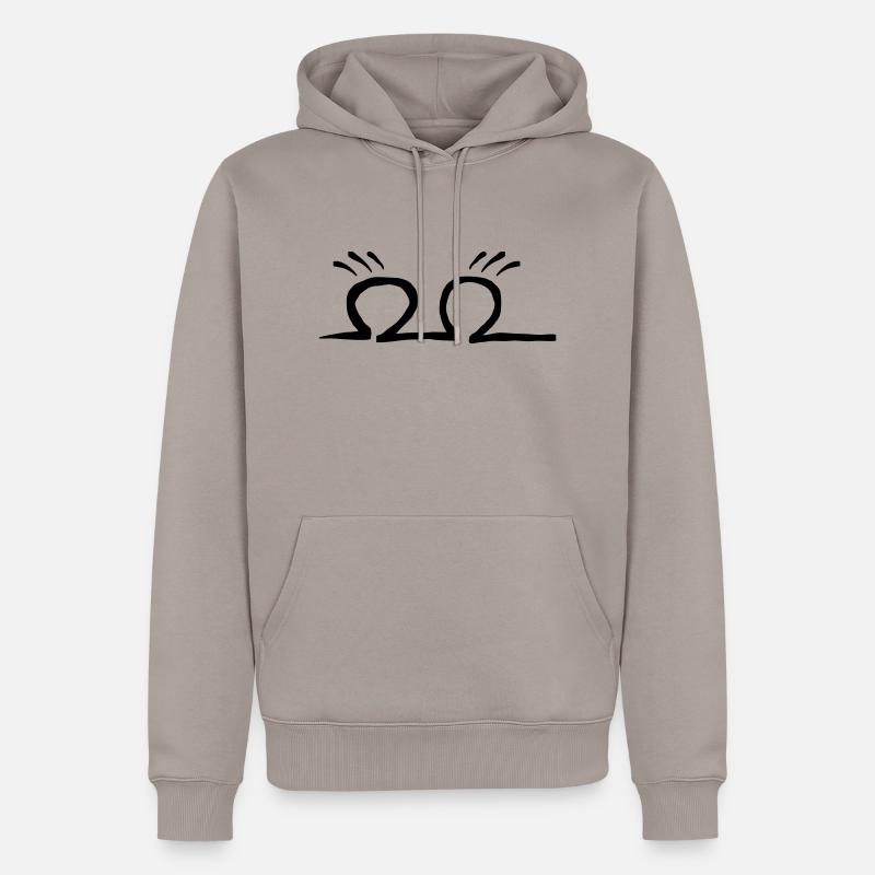 Köpfe - Männer Premium Bio Hoodie - Taupe