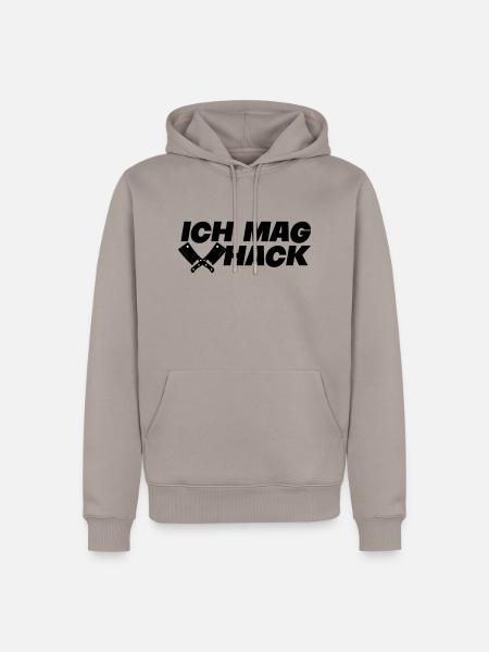 ich mag hack - Männer Premium Bio Hoodie - Taupe