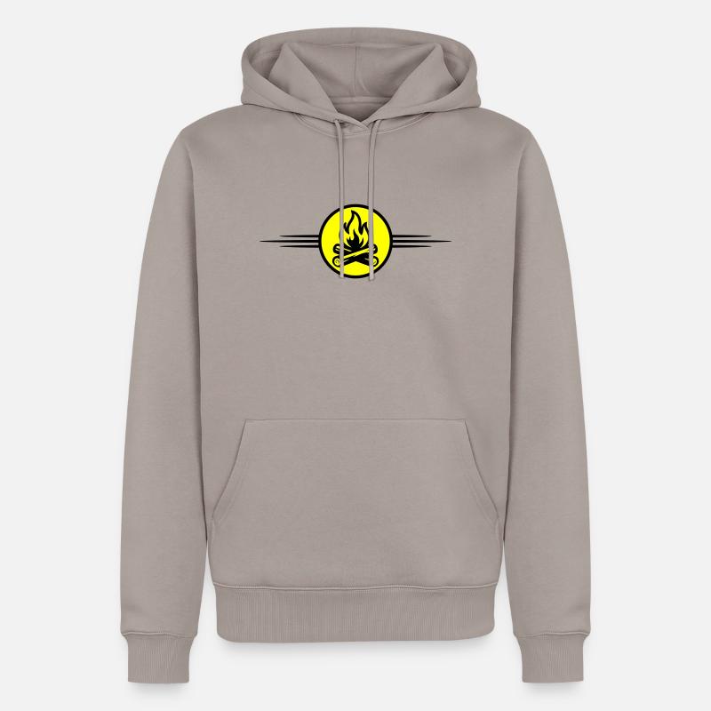 Feu Feu Icône Feu - Sweat à capuche Premium bio Homme - taupe