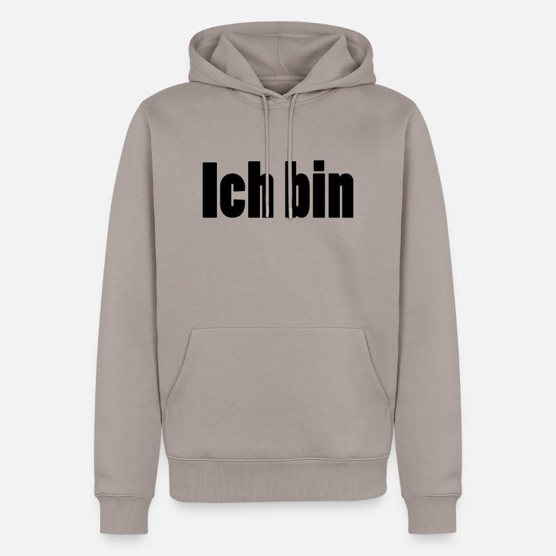 ich bin + dein Name - Männer Premium Bio Hoodie - Taupe
