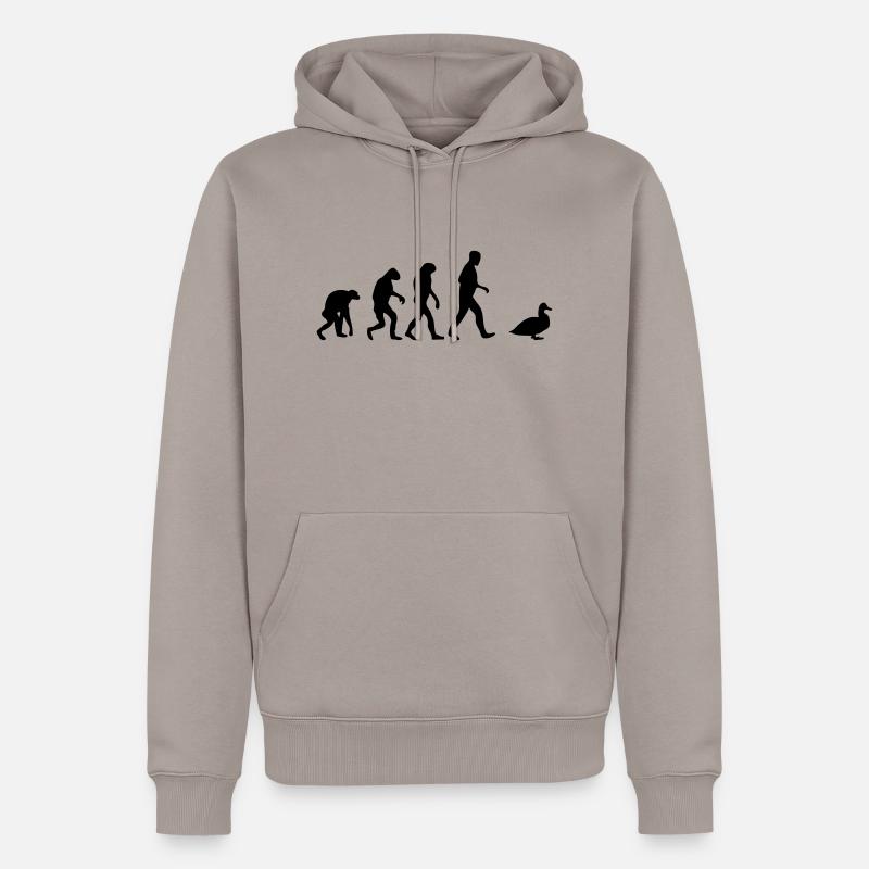 ente evolution - Männer Premium Bio Hoodie - Taupe