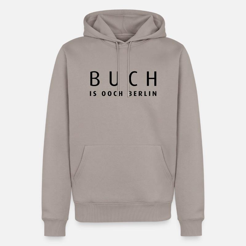 buch_o_berlin - Männer Premium Bio Hoodie - Taupe