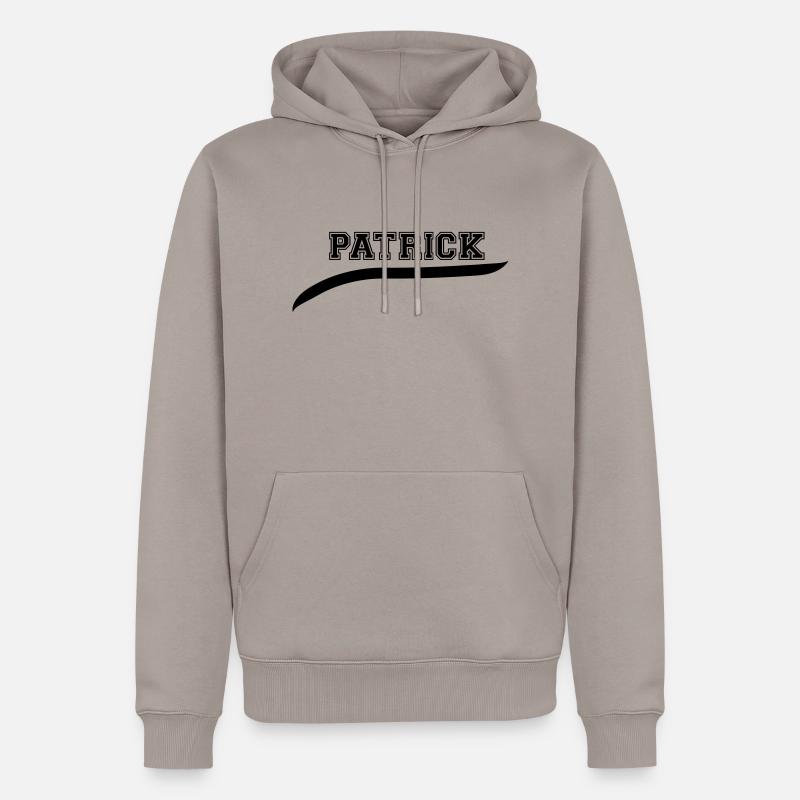 patrick_2 - Männer Premium Bio Hoodie - Taupe