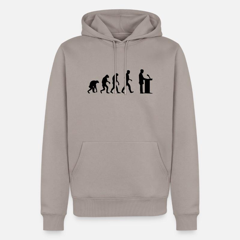speaker evolution - Men’s Premium Organic Hoodie - taupe